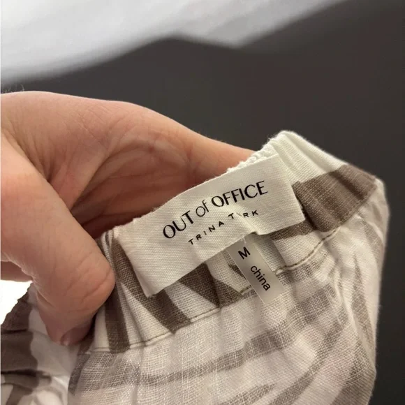 Out of Office Trina Turk Pally 100% Linen Skirt Women’s Size Medium
